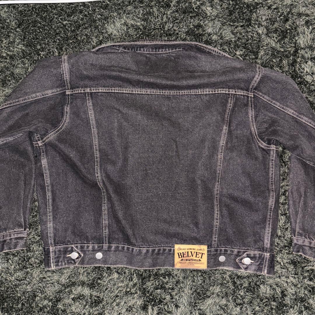 ジャケット・アウター BELVET Washed Black Denim Jacket