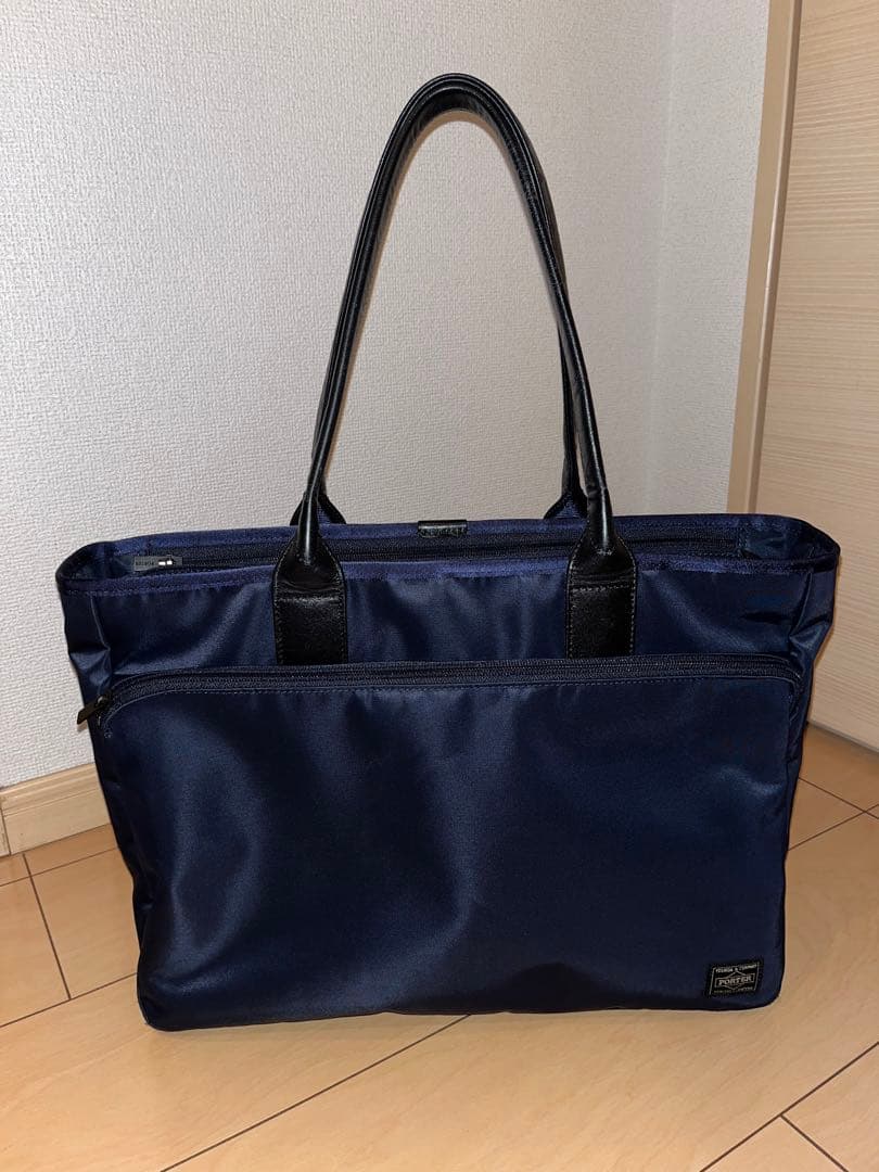 ☆とらさん☆新品同様#ポーター#トートバッグ#ビジネス用#ネイビー