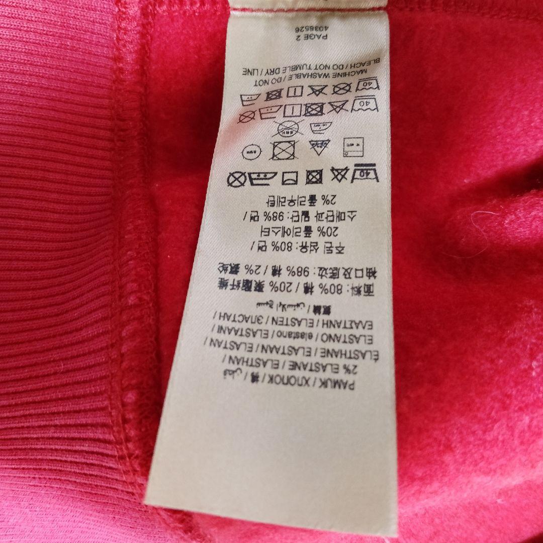 【美品】BURBERRY　メガ ノバチェック 赤 フード付きパーカー S 金