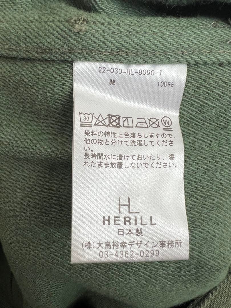 HERILL HL デニムカーゴパンツ オリーブ系 3