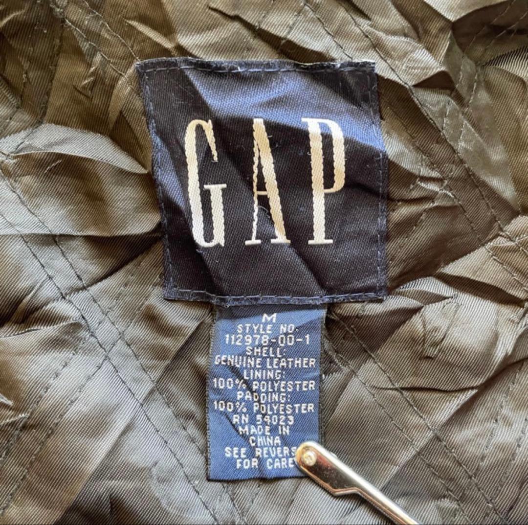 90s GAP シングルライダース レザージャケット 本革 M