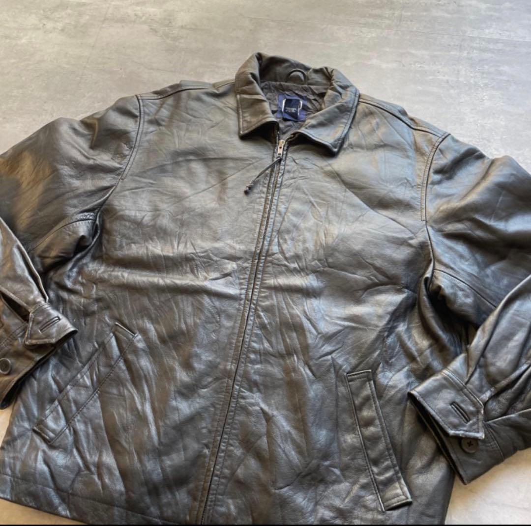 90s GAP シングルライダース レザージャケット 本革 M