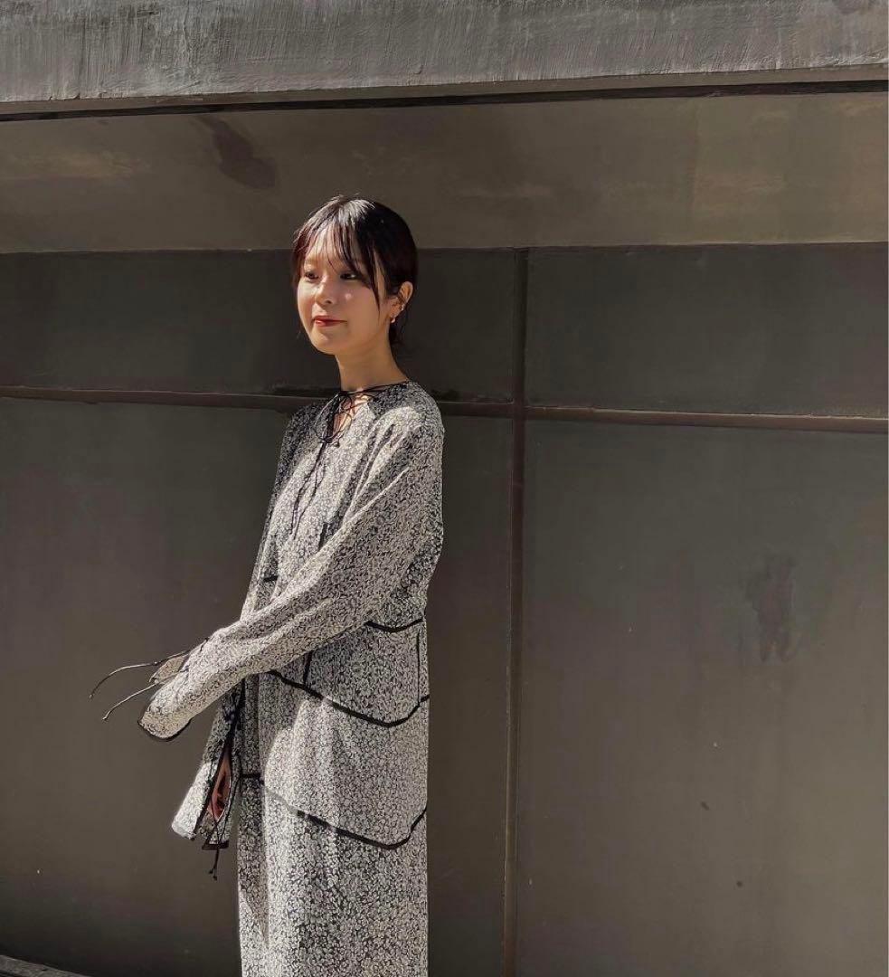 Ameri VINTAGE JACQUARD DRESS 代官山店限定