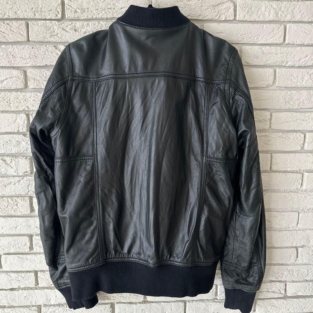 DIESEL ディーゼル 羊革 シープスキン　ラムレザージャケット M ブラック