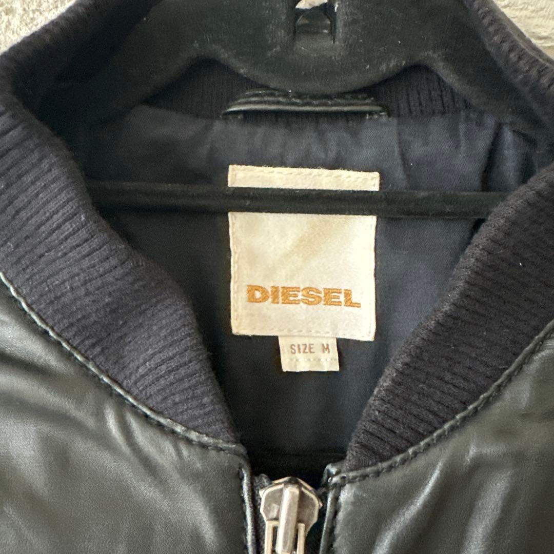 DIESEL ディーゼル 羊革 シープスキン　ラムレザージャケット M ブラック