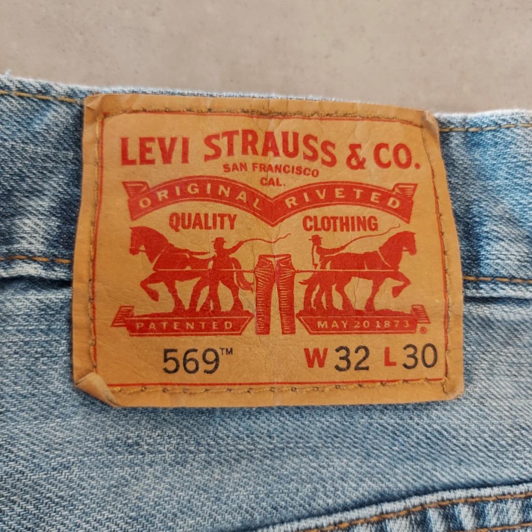リーバイス569 Levis W32 ブルーデニム 青 ボトム 古着 19177