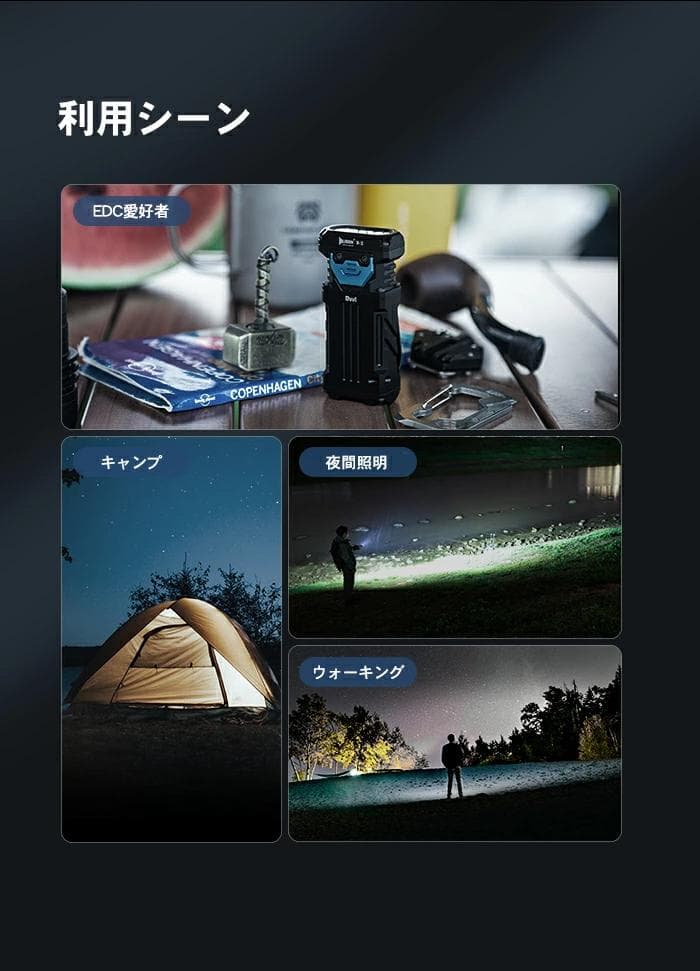 WUBEN　X2(グラデーション色）ハンディライトコンパクト懐中電灯超強力