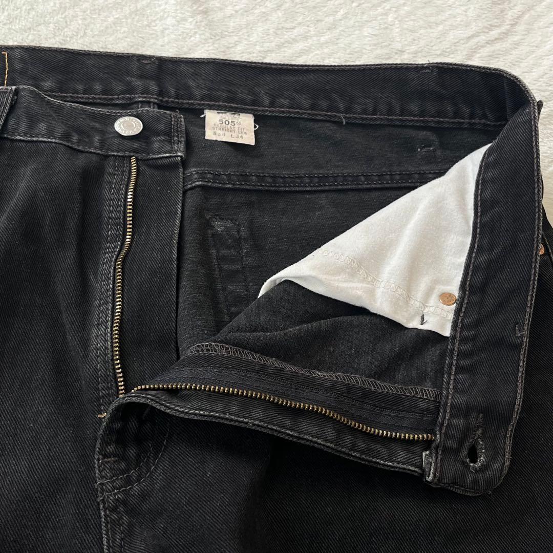 abcde’s！Levi's505 後染ブラックデニム w38 メキシコ製