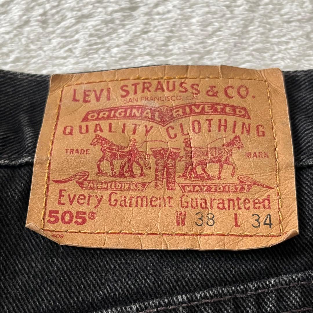 abcde’s！Levi's505 後染ブラックデニム w38 メキシコ製