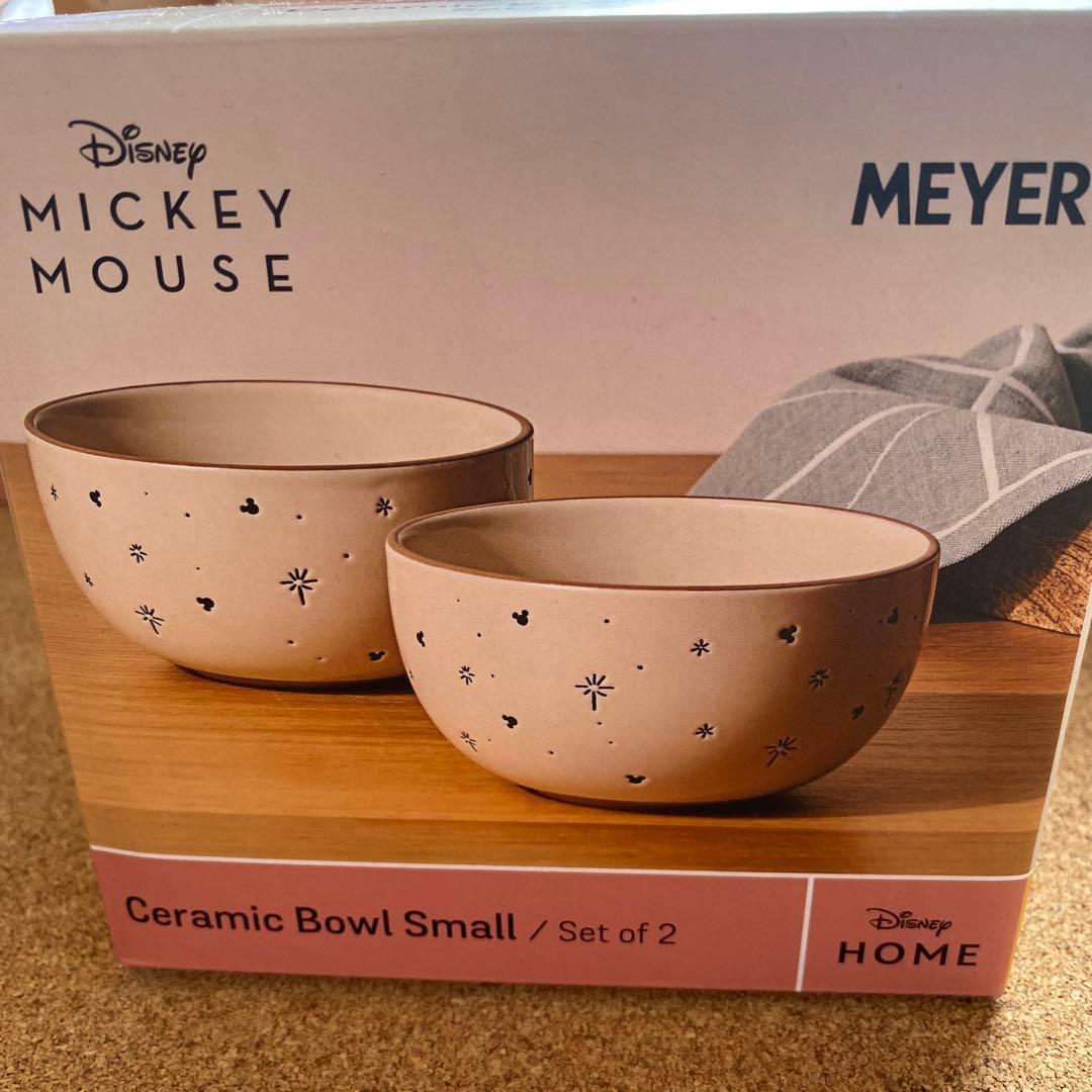 Disney Mickey Mouse セラミック皿2枚✖︎2 ＆ボウル2個✖︎2
