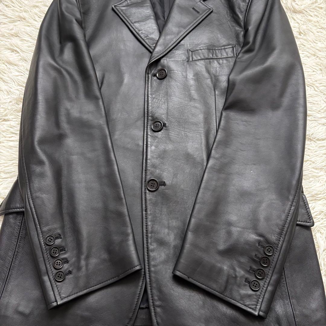 極美品　Paul Smith LONDON 羊革 テーラードジャケット L 黒