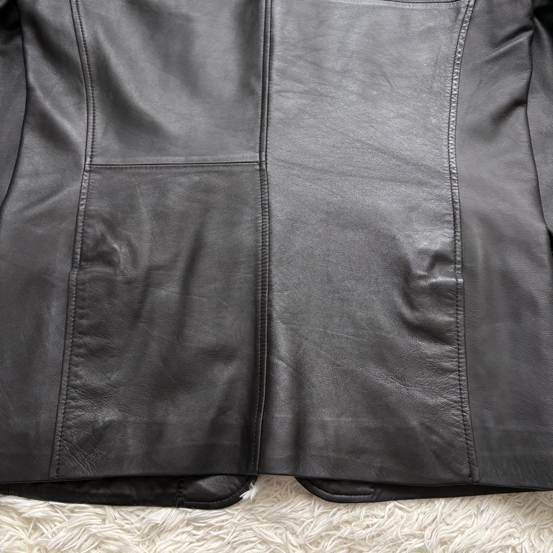 極美品　Paul Smith LONDON 羊革 テーラードジャケット L 黒