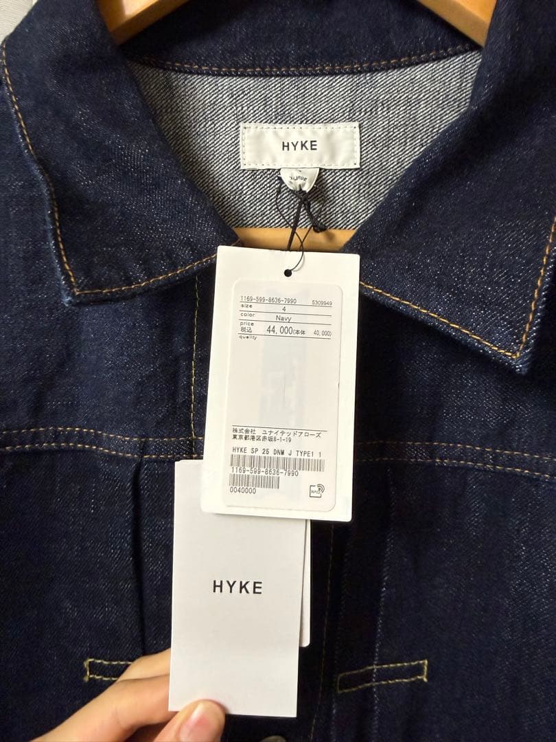 HYKE TYPE1 ワンウォッシュデニムジャケット