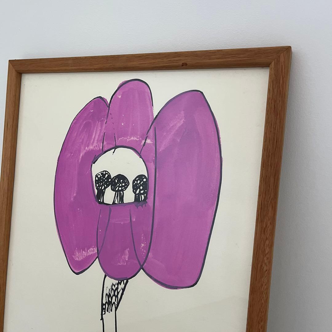 山口一郎　原画　HANA ピンク花　Mサイズ