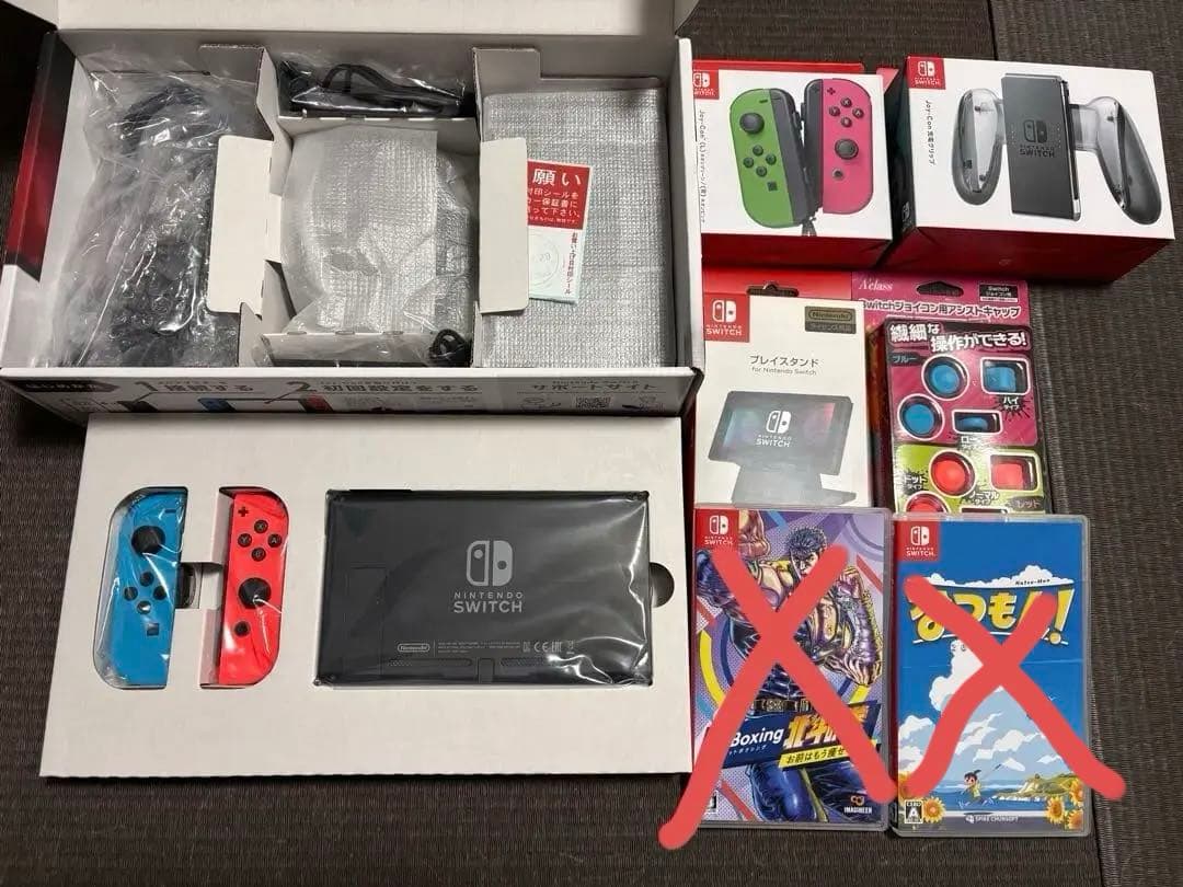 Nintendo Switch 本体　ジョイコン　SDカード64GB付き