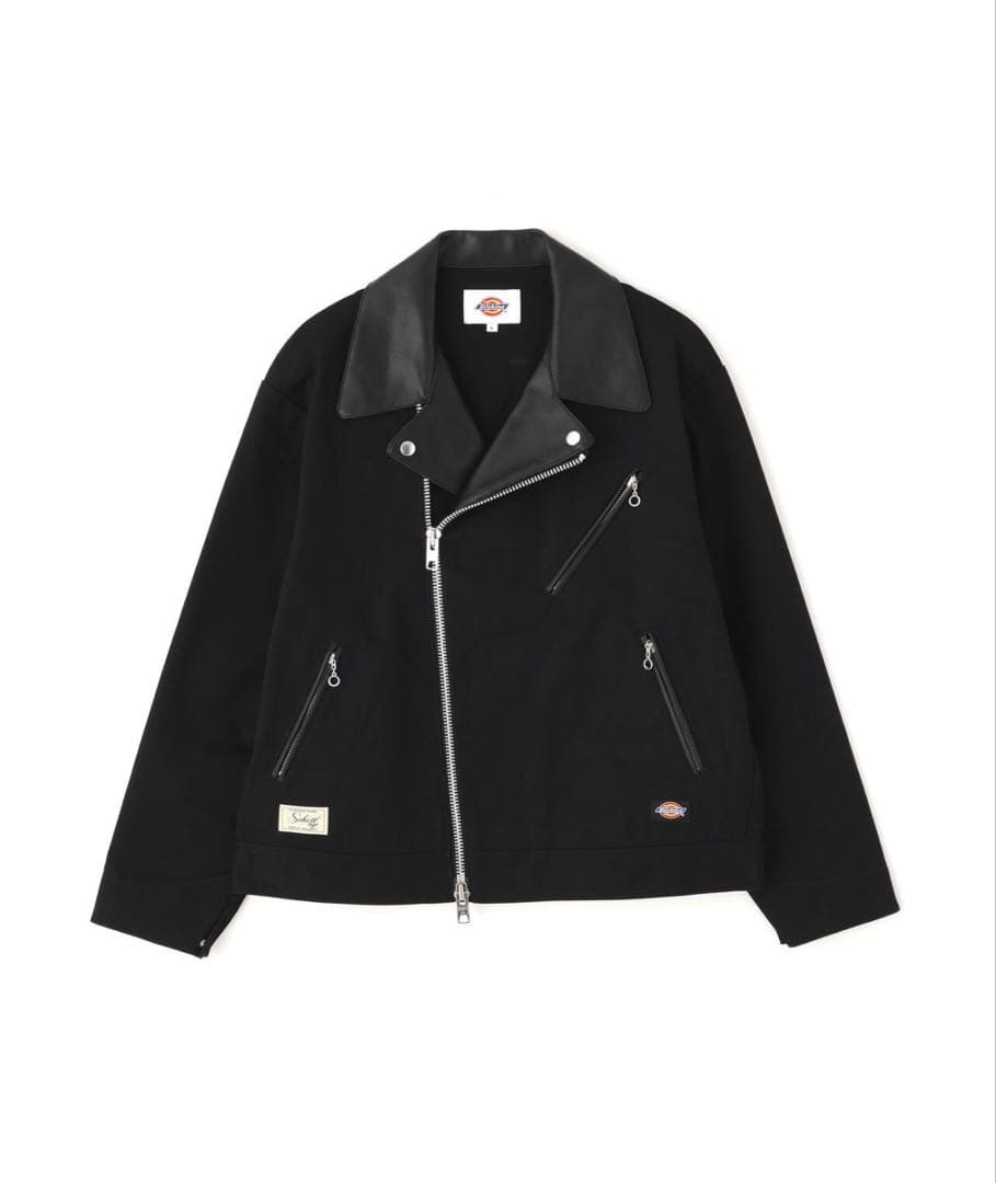 ショット×ディッキーズ　レザーコンビ　ダブルライダース　L