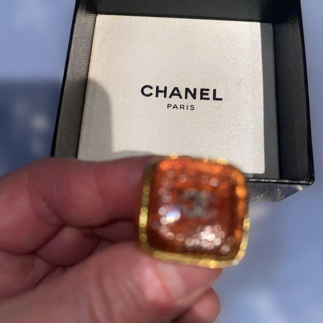 CHANEL ビンテージリング オレンジ
