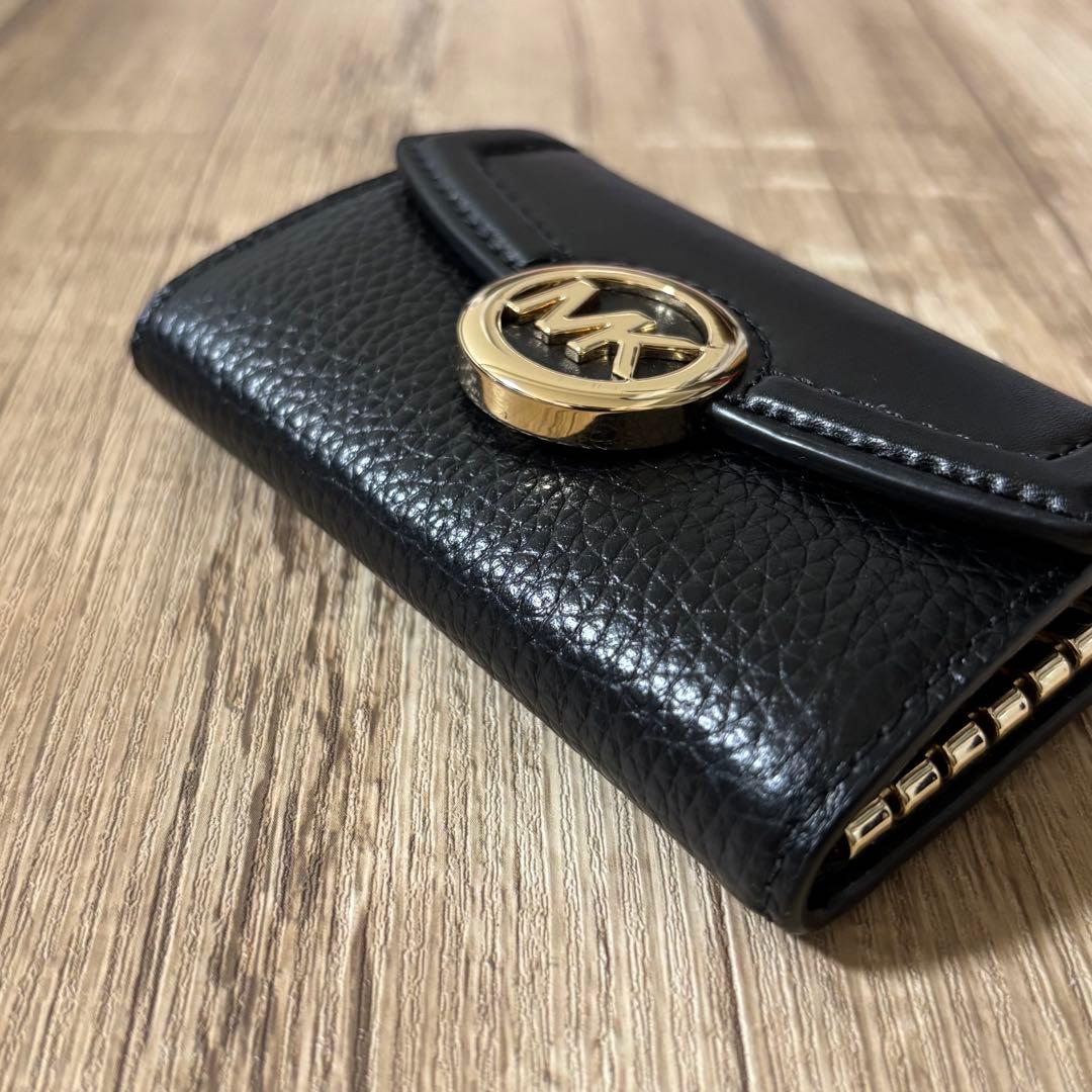 【美品】マイケルコース　MICHAEL KORS　キーケース　レザー　ブラック