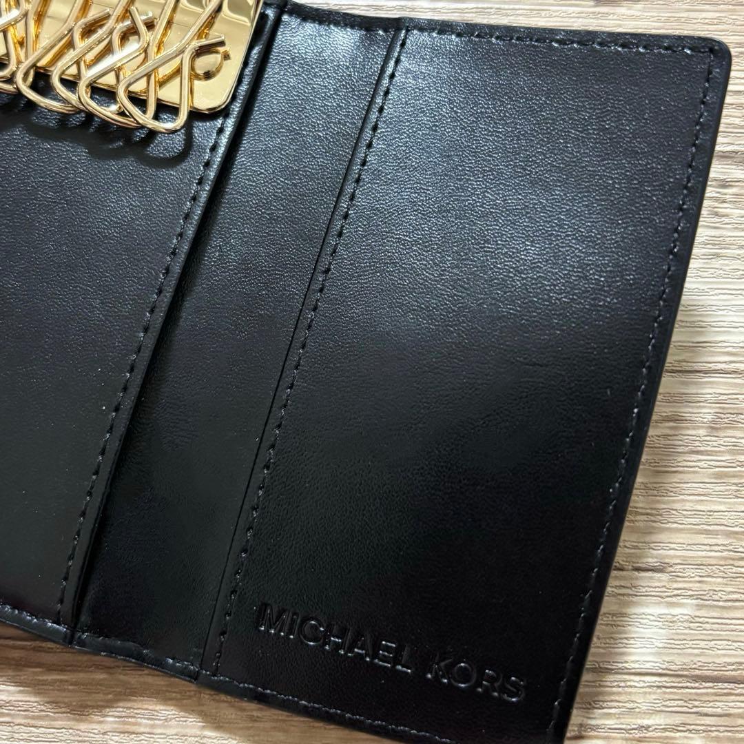 【美品】マイケルコース　MICHAEL KORS　キーケース　レザー　ブラック