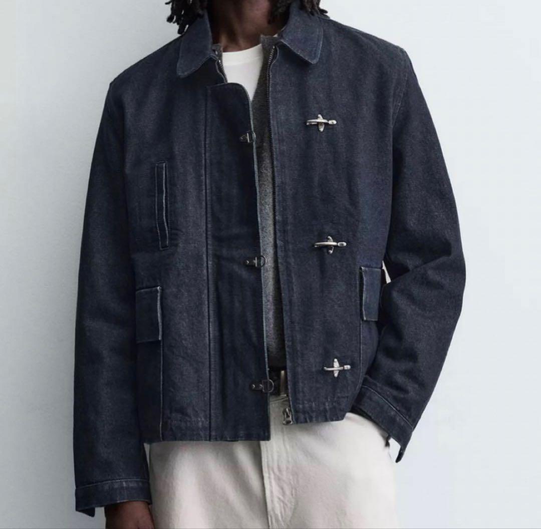 デニムトグルボタンジャケット　ZARA Sサイズ　ファイヤーマン