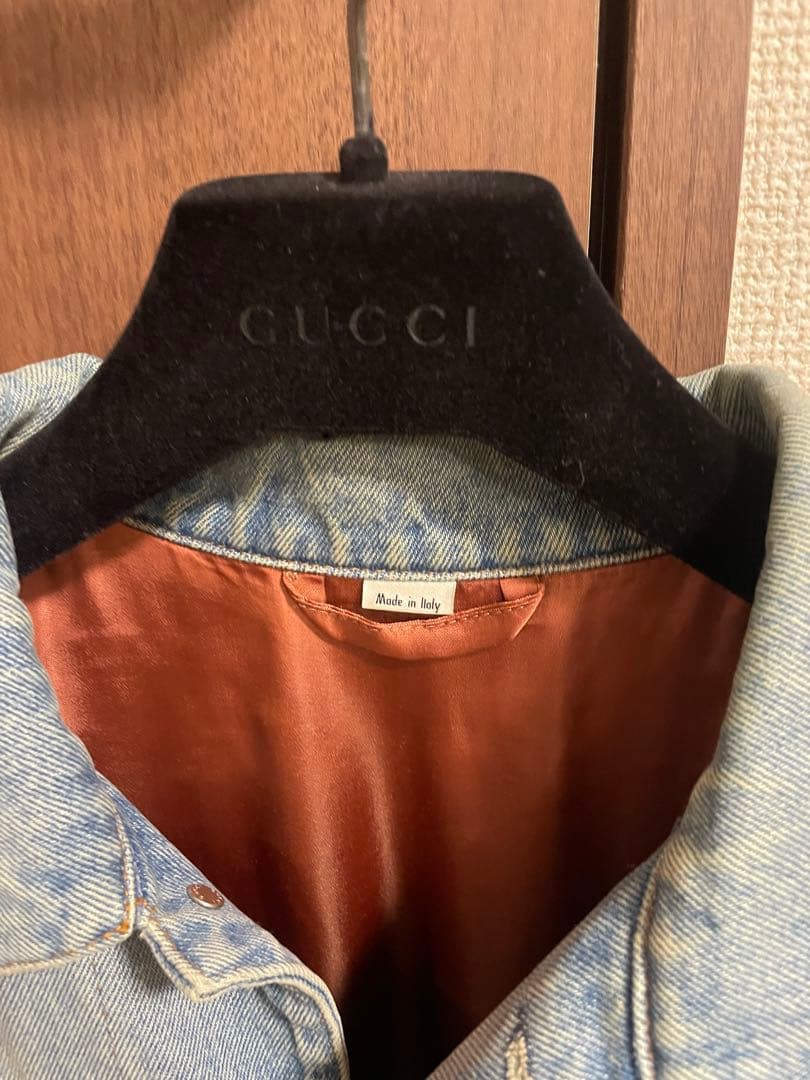 GUCCI エンブロイダリー デニムジャケット 48