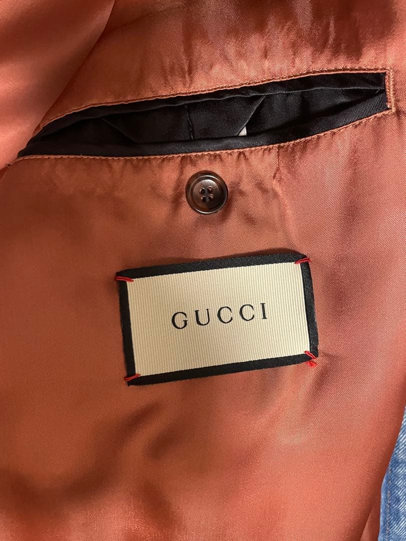 GUCCI エンブロイダリー デニムジャケット 48