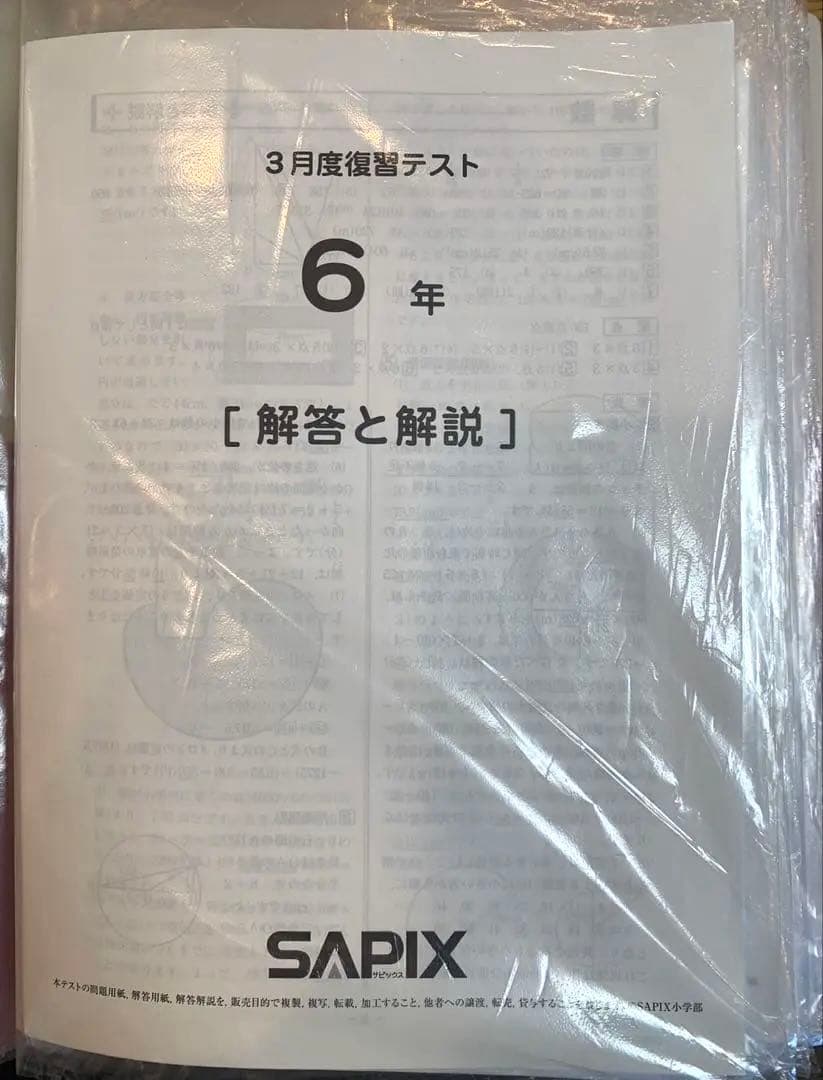【るりま様】SAPIX 6年生 2023年度 マンスリー・組分け他テストセット