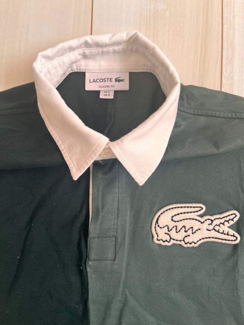 【未使用に近い】ラコステ Lacoste カラーブロックラガーシャツ