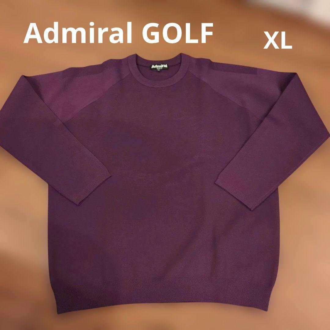 Admiral アドミラルゴルフセーター アーチロゴ クルーニット メンズ XL