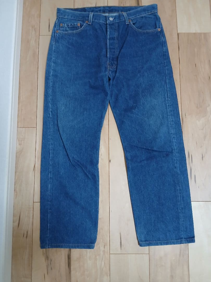濃紺　90s Levi's　501　USA製　W36 L30 毛羽立ちあり