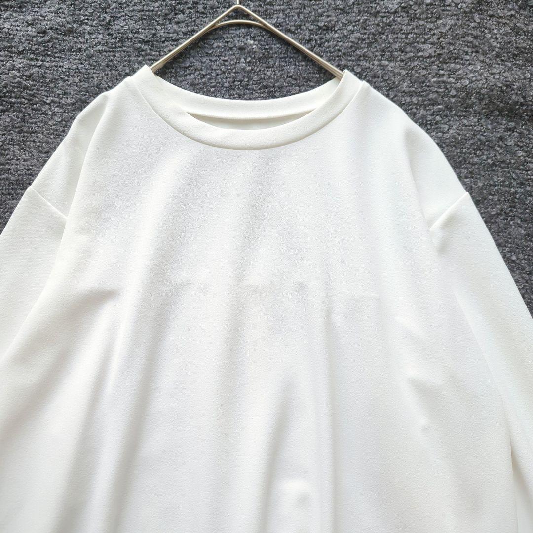 【美品】BEARDSLEY ビアズリー　Tブラウス FREEサイズ　ホワイト