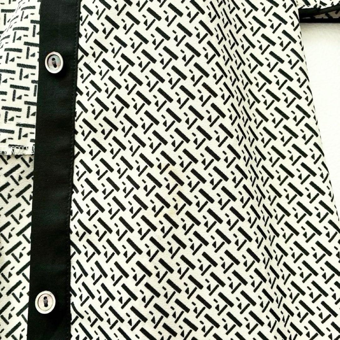 【まめこ】23区　24ss 洗える ジオメトリックパネルプリントワンピース
