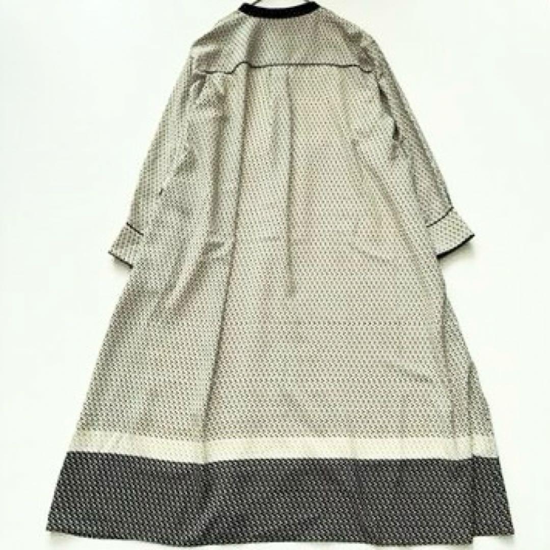 【まめこ】23区　24ss 洗える ジオメトリックパネルプリントワンピース