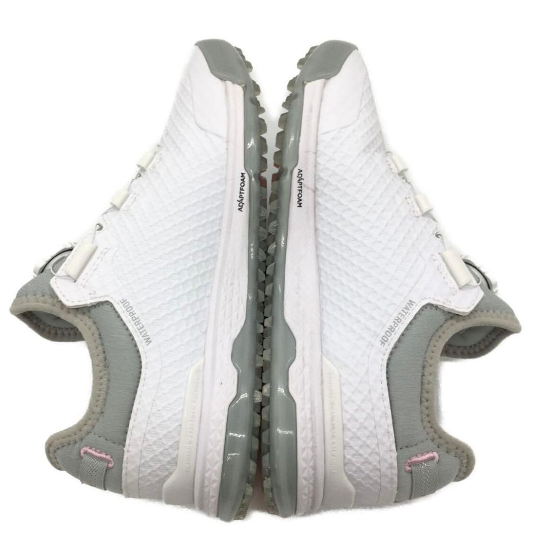 【美品】puma ゴルフシューズ 23.5cm ホワイト グレー プロアダプト