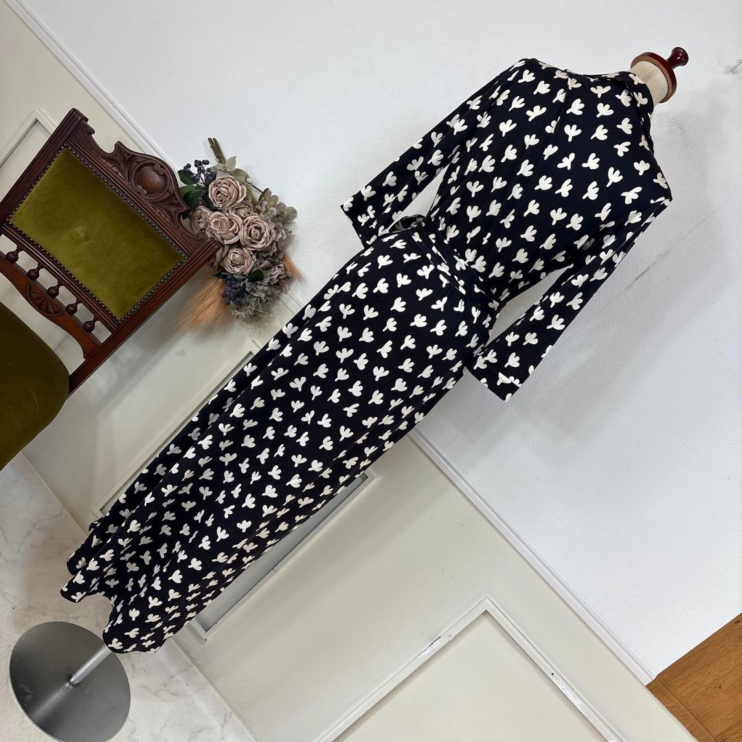 62美品　DIANE von FURSTENBERG モノクロ　ワンピース