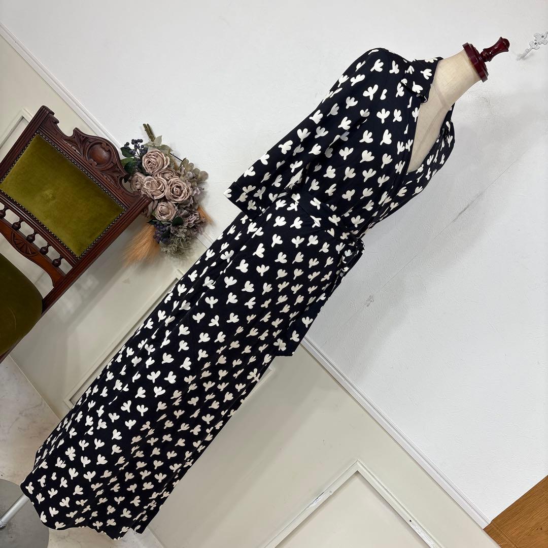 62美品　DIANE von FURSTENBERG モノクロ　ワンピース