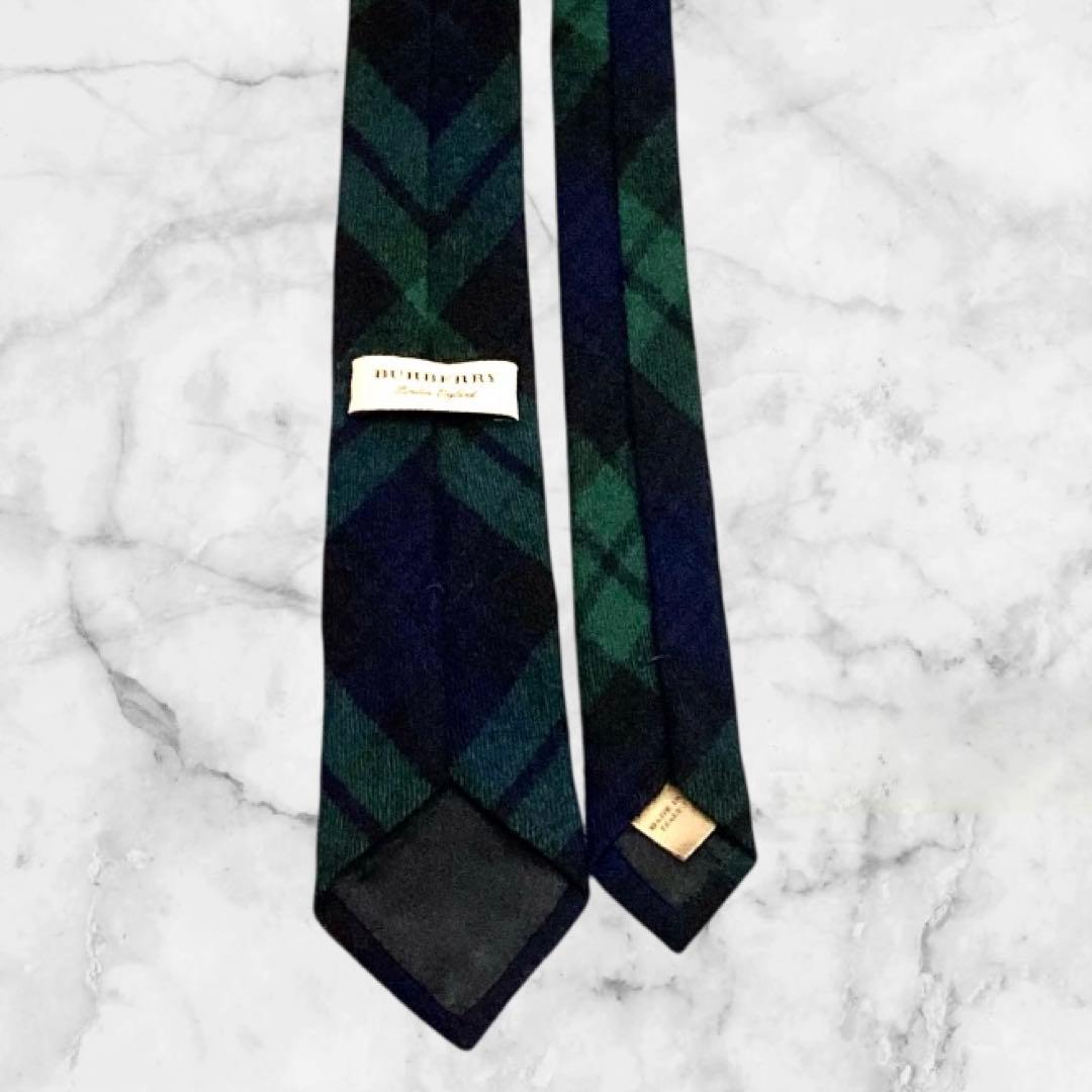 Burberry LONDON ネクタイ ノバチェック ウール ナロータイ