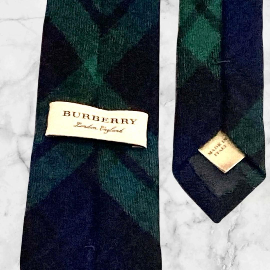 Burberry LONDON ネクタイ ノバチェック ウール ナロータイ