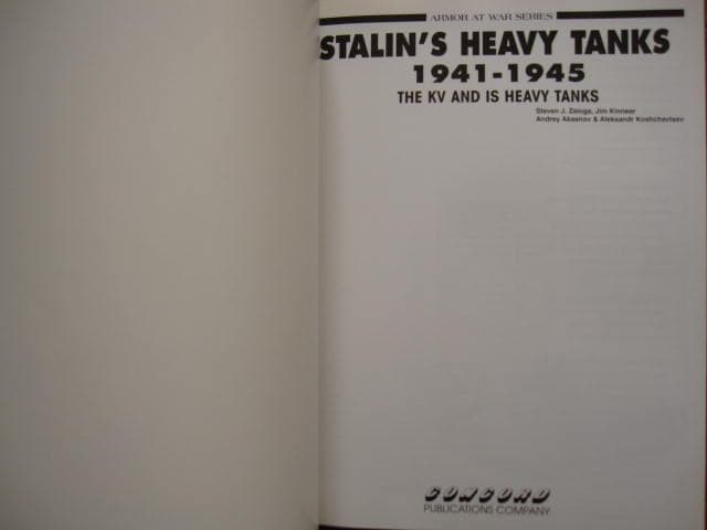 STALIN’S HEAVY TANKS 1941-1945 THE KV