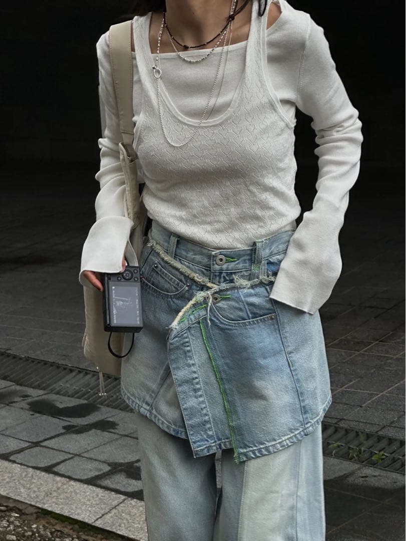 完売今季新品Ameri vintage REMAKE DENIM BELT