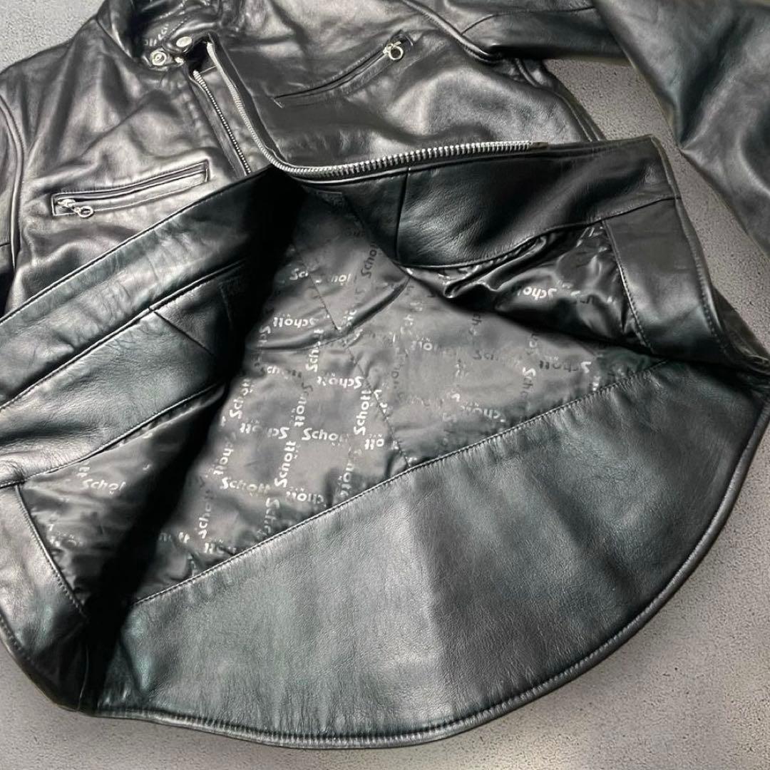 く*び様 極美品 Schott ショット カフェレーサー 本革 レザージャケット
