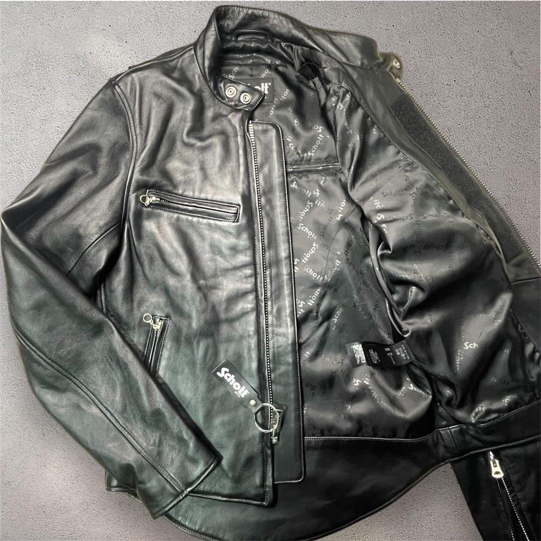 く*び様 極美品 Schott ショット カフェレーサー 本革 レザージャケット