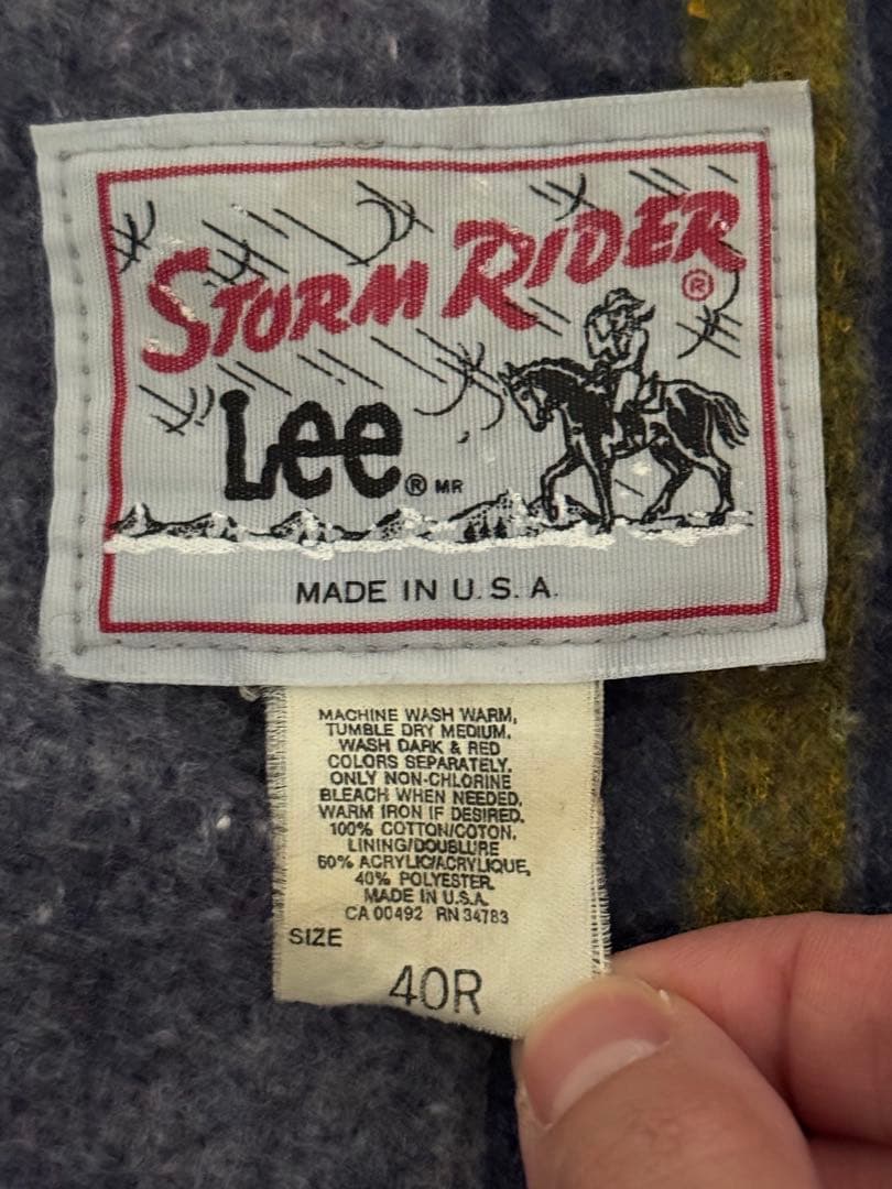 【週末セール】デニムジャケット Lee Storm Rider ショート丈 L