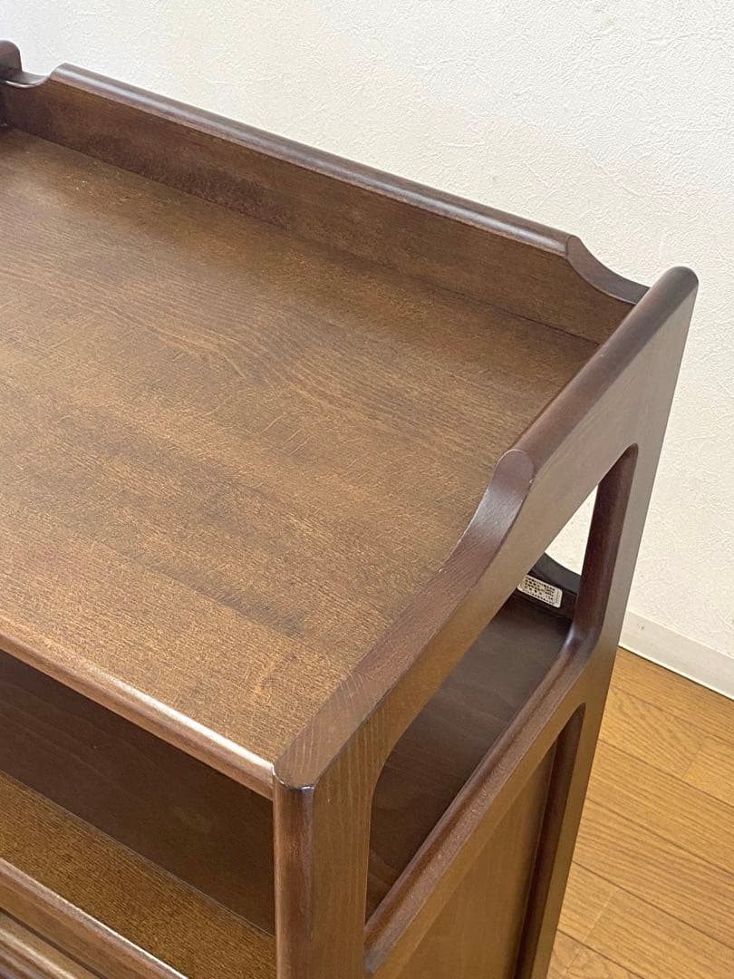 カリモク 電話台 キッチン レンジボード キャビネット 棚 コンセント付き
