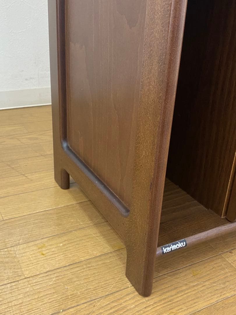 カリモク 電話台 キッチン レンジボード キャビネット 棚 コンセント付き