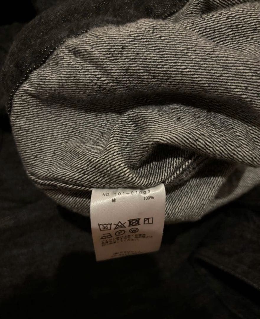 comoli デニムジャケット 3 black ecru コモリ