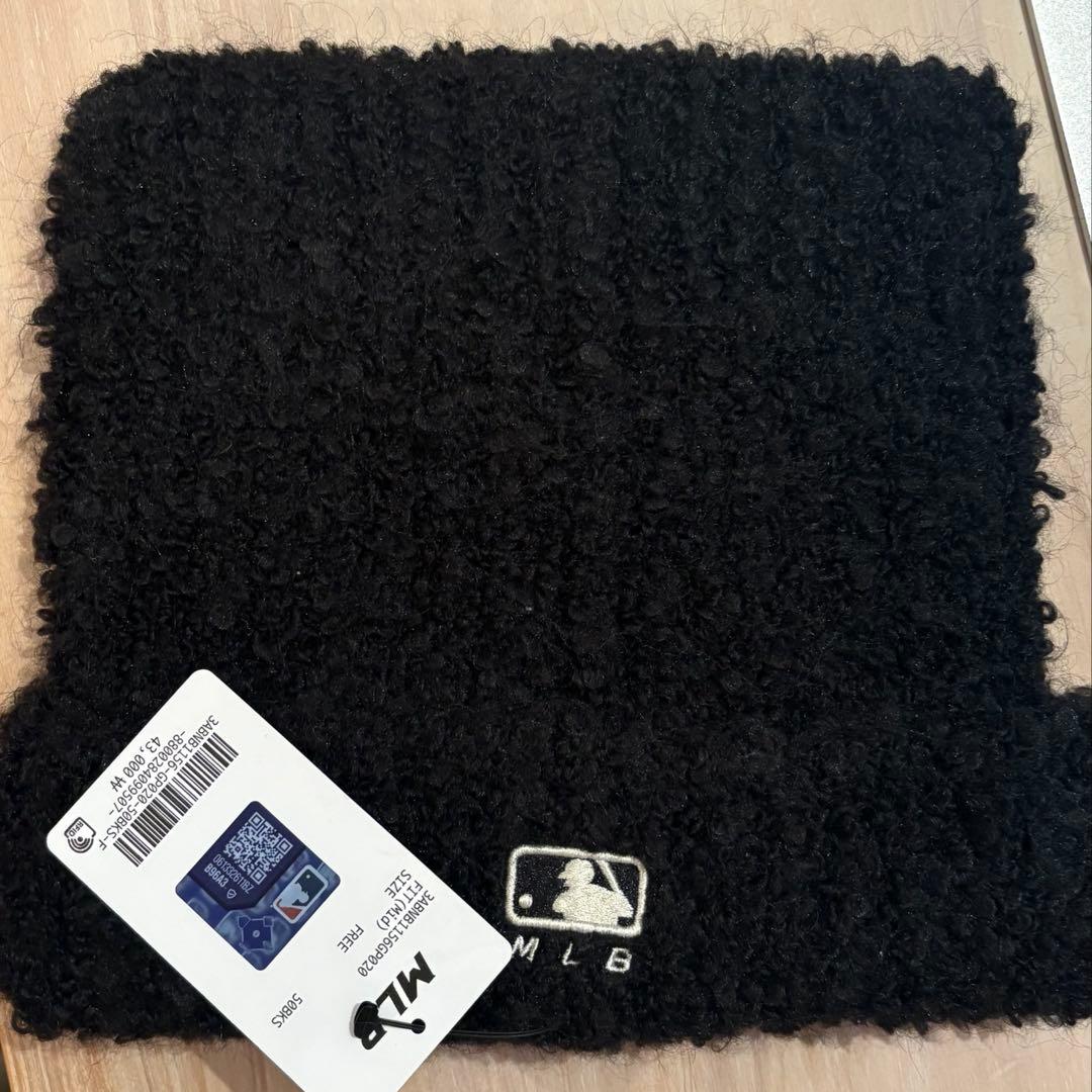 【日本未発売・韓国限定】MLB 猫耳ニット帽 カリナ着用 ブラック
