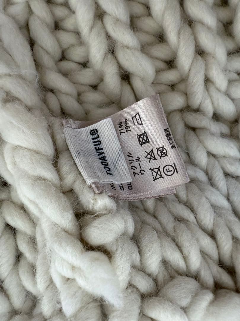 【todayful】トゥディフルChunkyHandKnitvest /キナリ