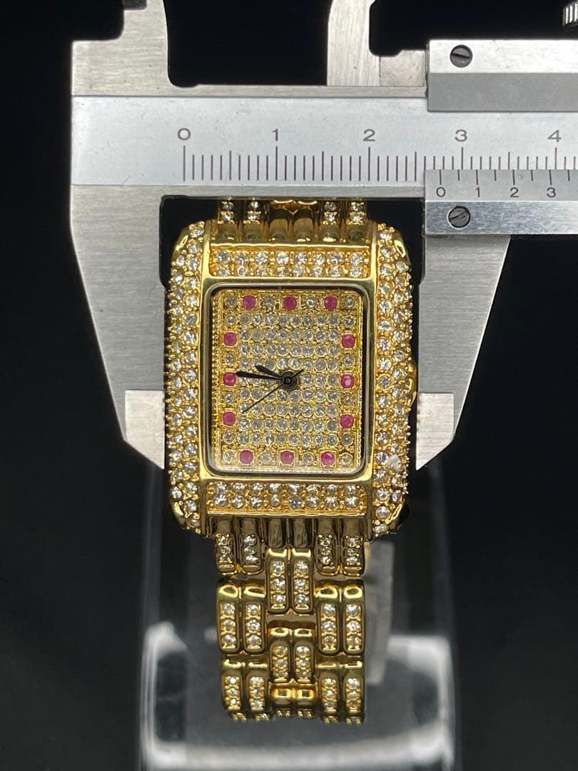 Louis Lasserre Paris 腕時計 ゴールド × ストーン装飾