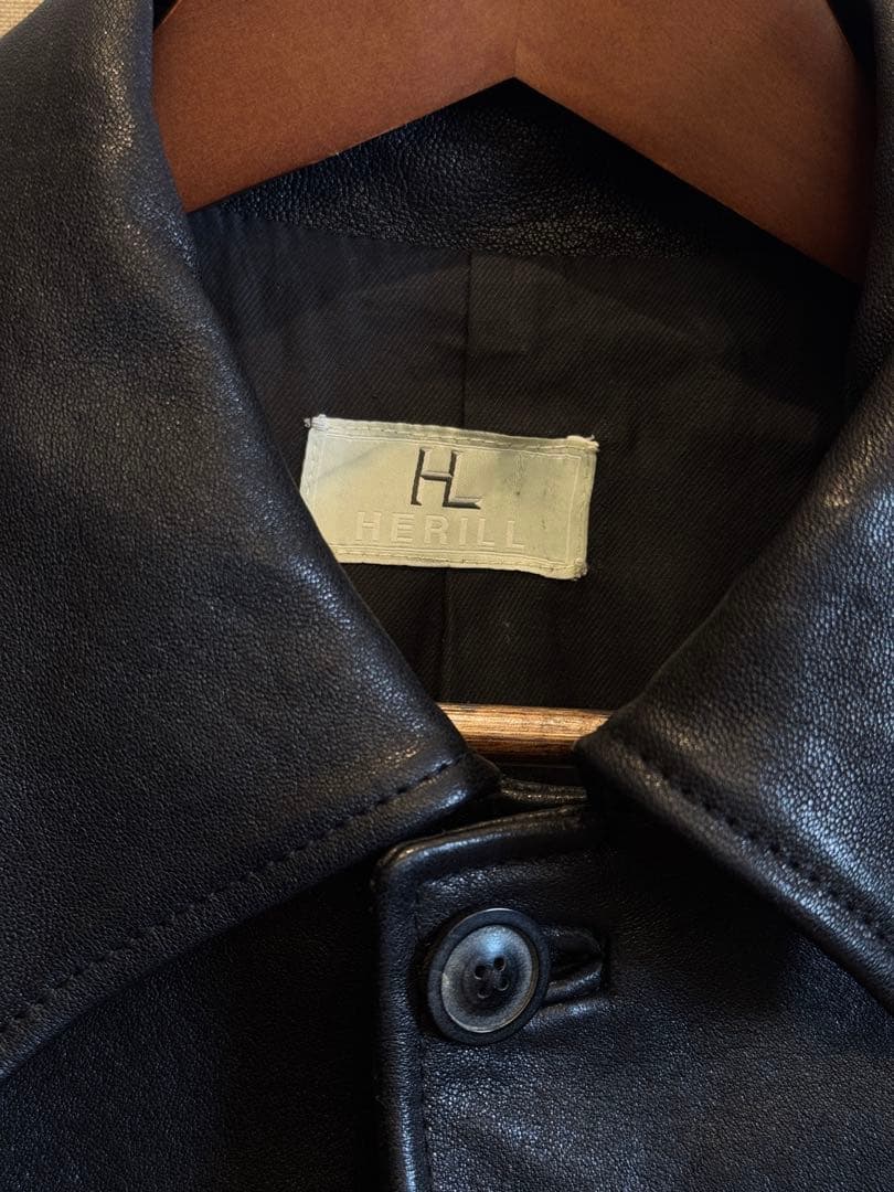 ジャケット・アウター Herill Lamb leather Car Coat